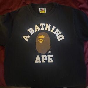 BAPE college shirt Black